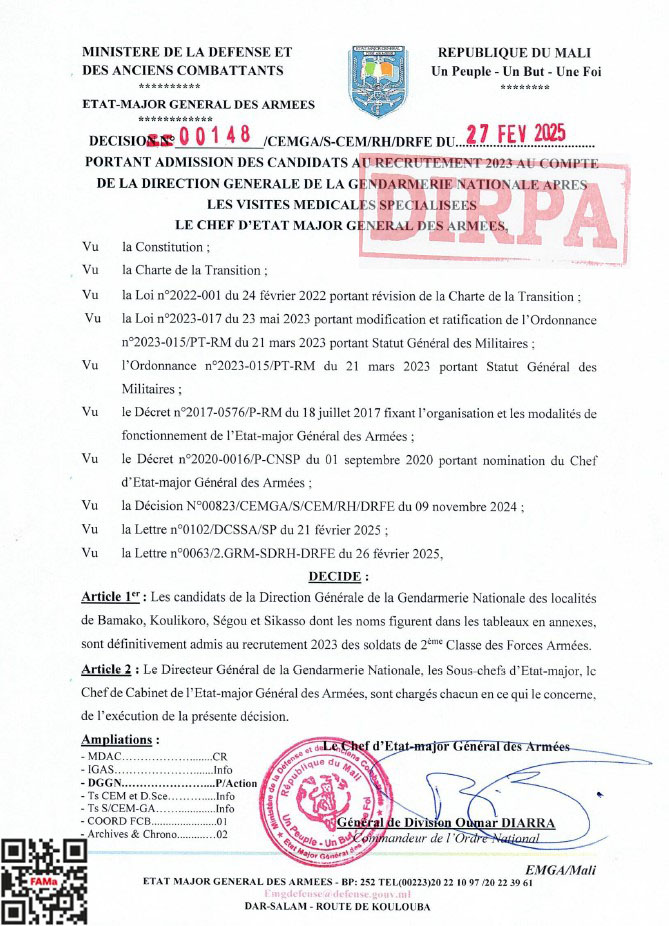  RESULTAT GENDARMERIE CENTRE DE SOUFROULAE
