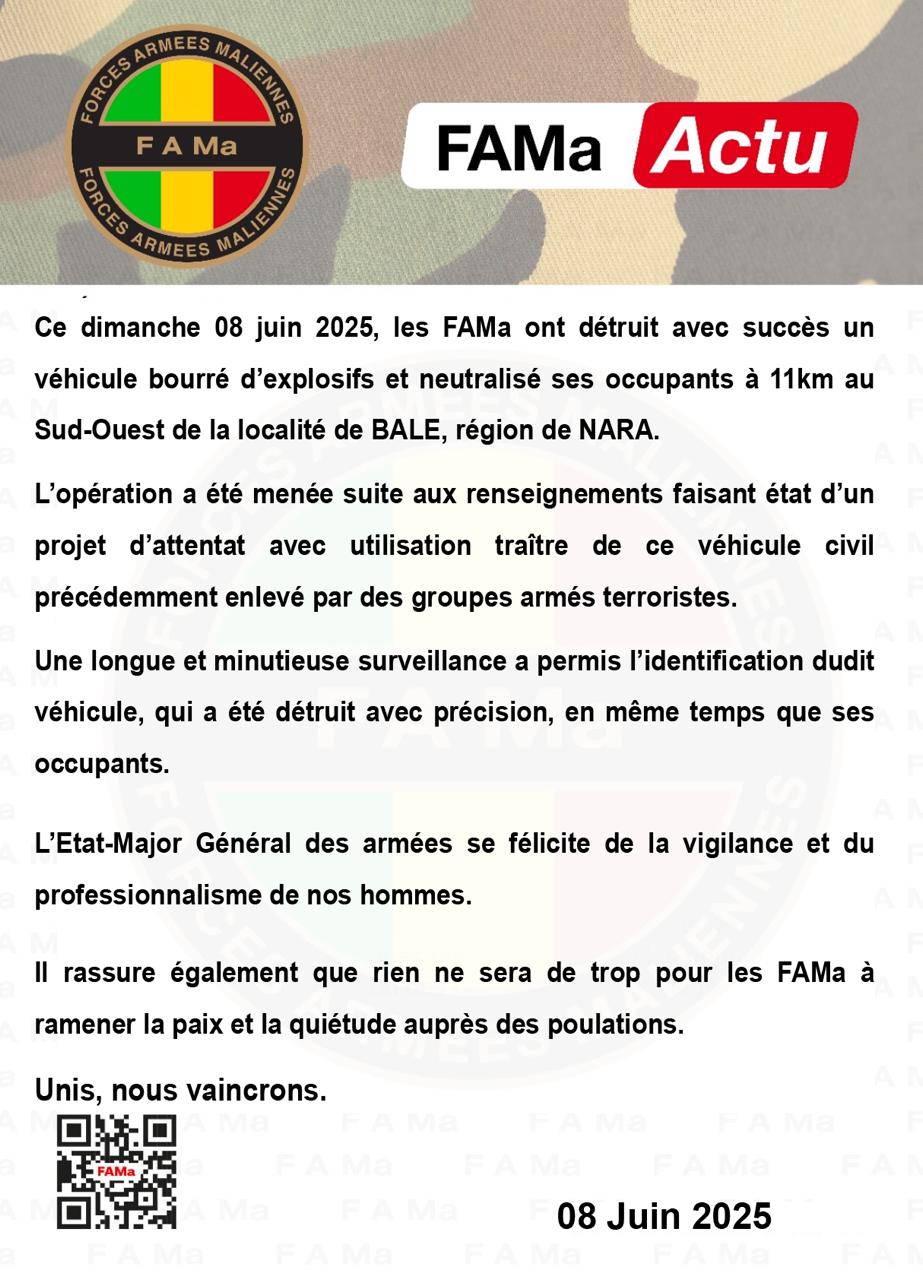  COMMUNIQUE