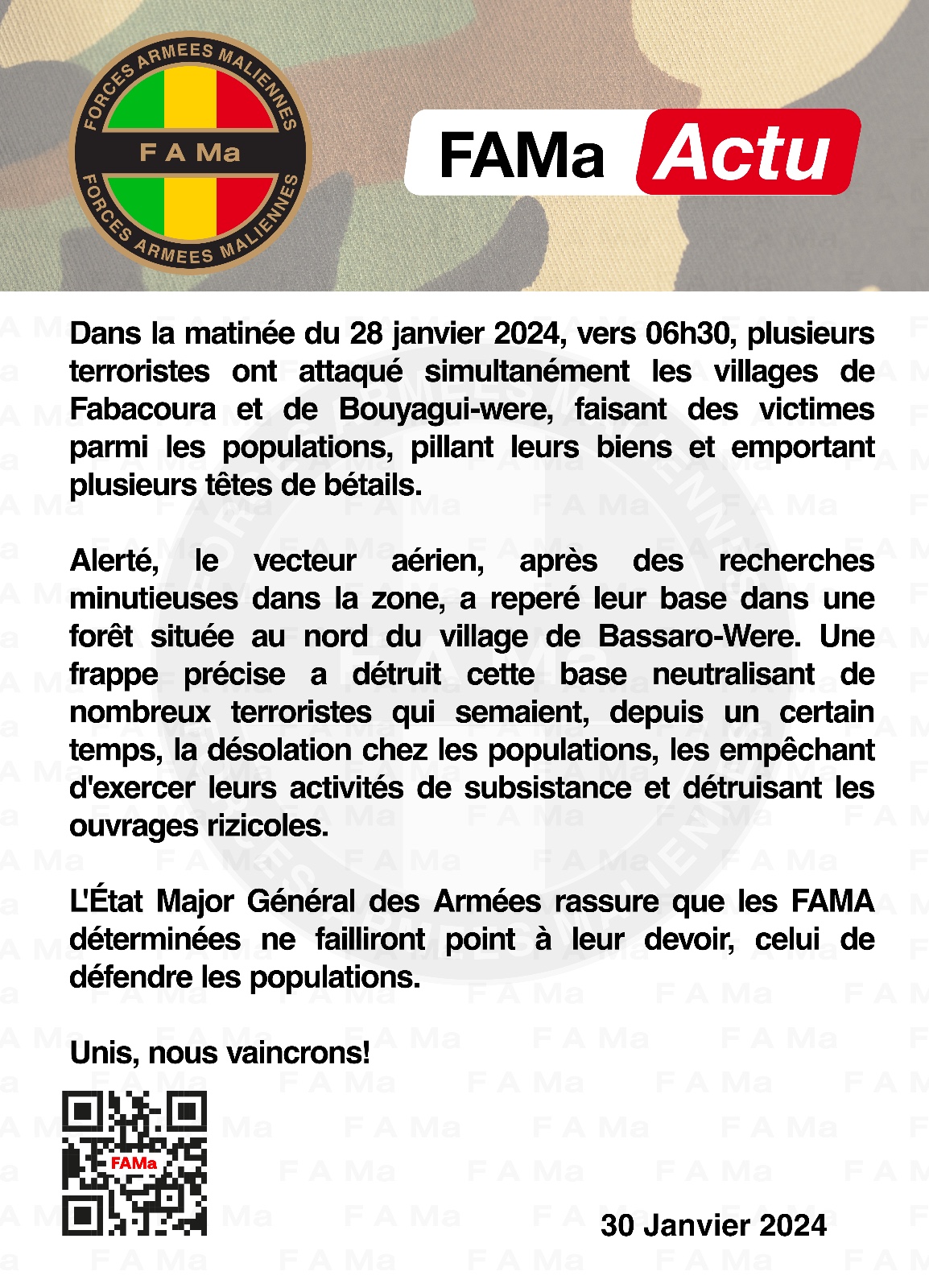 Unis, nous vaincrons !